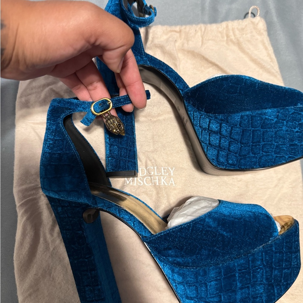 Kurt Geiger Velvet Platform Heels
